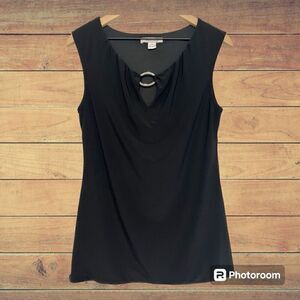 White House Black Market Black Sleeveless Mini Dress Sz S GUC